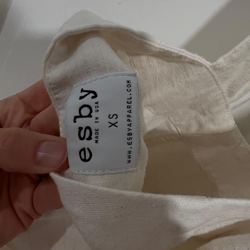 Esby White Overalls XS